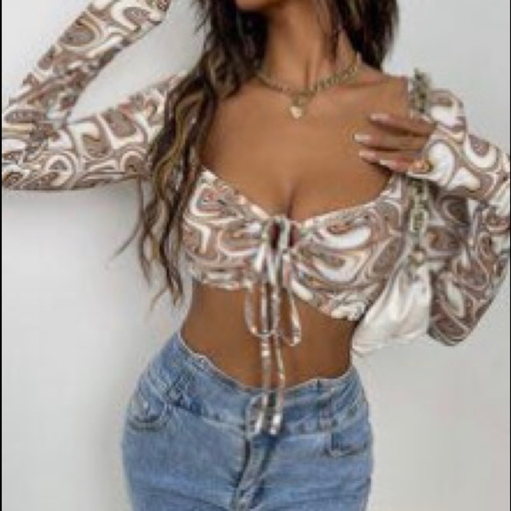 Shein multicolored crop top.